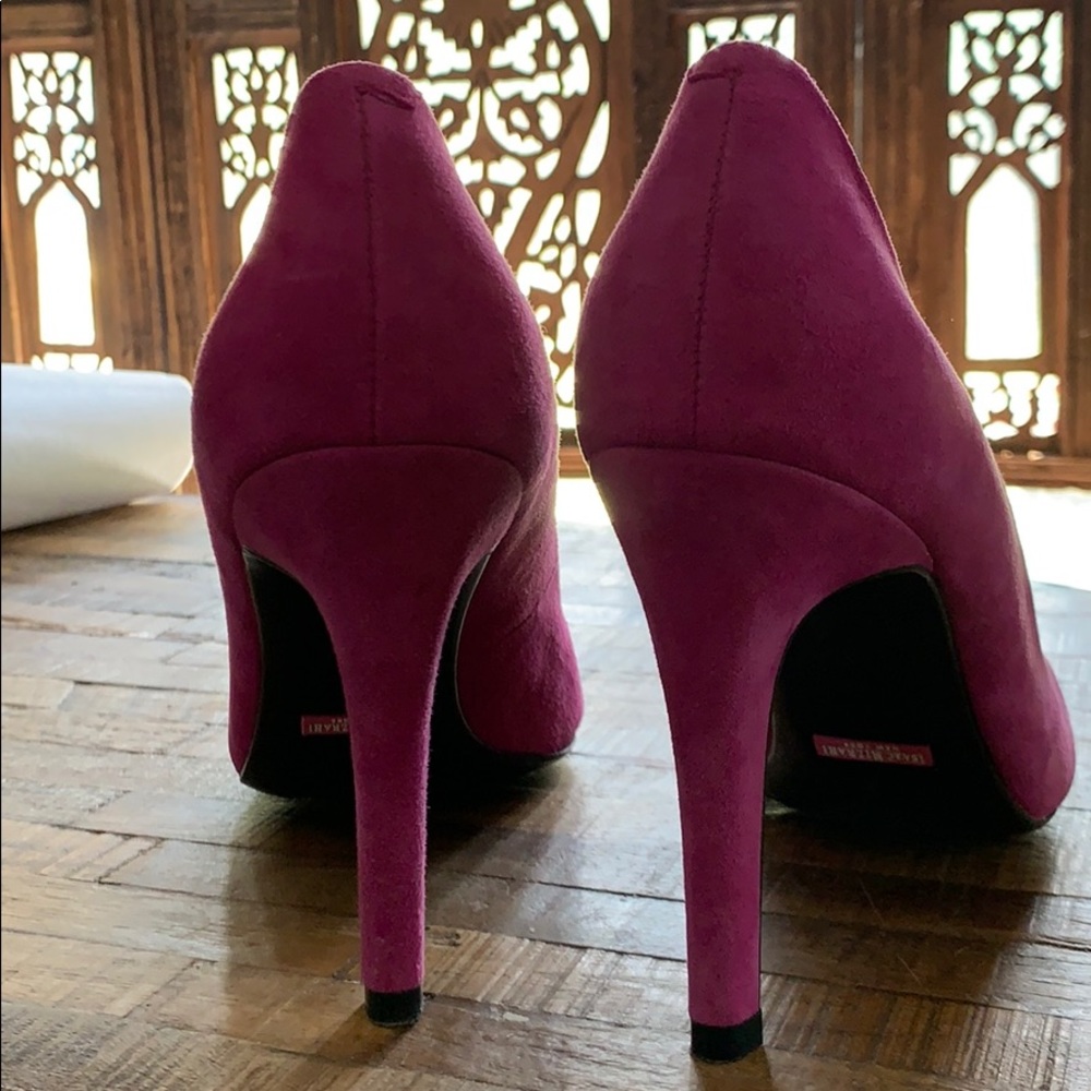 Isaac Mizrahi leather upper rouge pink pumps - Picture 4 of 4